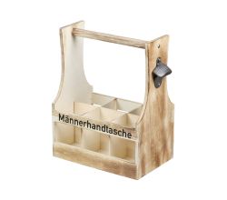 KESPER 6626413 Flaschenträger, geflammt, Sperrholz, FSC / Tray / Six-Pack