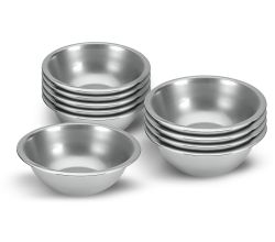 10er SET METALTEX 690707010 Rührschüssel 20 cm aus Edelstahl