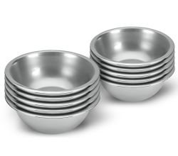 10er Set METALTEX 690708010 Rührschüssel 24 cm aus Edelstahl