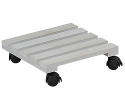 KESPER 69105 Pflanzenroller aus FSC-zertifiziertem Pappelholz, grau, 30 x 30 x 8 cm