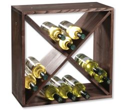 KESPER 69241 Weinregal aus Kiefernholz für 24 Flaschen, 50 x 50 x 25 cm / Weinflaschen-Regalsystem