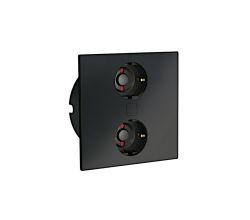 Duplex E Doppelsteckdose SCHWARZ matt für den Einbau in eine Arbeitsplatte / Mehrfachsteckdose / Steckdosenverteiler