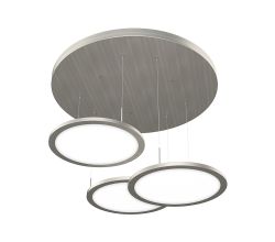 Plate 3R LED Pendelleuchte 3-fach aus Aluminium mit Acrylglas satiniert / Hängeleuchte / Tischleuchte