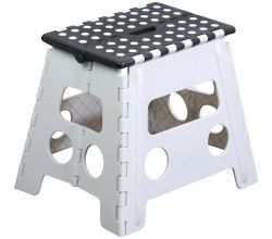 KESPER 70732 Sitzhocker, faltbar, weiß/grau, 36,5 x 30 x 32 cm / Hocker