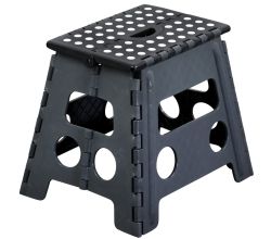 KESPER 70734 Sitzhocker, faltbar, schwarz, 36,5 x 30 x 32 cm / Hocker