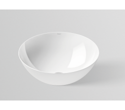 Alape SB.K360.GS Schalenbecken, kreisförmig, Ø 360 mm, innen und außen glasiert, Weiß, ohne Hahnloch und Überlauf / Waschtisch / Waschbecken