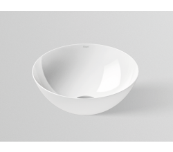 Alape SB.K300.GS Schalenbecken, kreisförmig, Ø 300 mm, innen und außen glasiert, Weiß, ohne Hahnloch und Überlauf / Waschtisch / Waschbecken