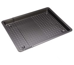 ZENKER Kurzzeit-Backblech ausziehbar 37-52 cm mit Antihaftbeschichtung / Serie Black Metallic / Backblech / Ofenblech