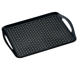 KESPER 77201 Serviertablett aus Kunststoff, schwarz / Tablett / Frühstückstablett