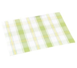 KESPER 77548 Platzset, Kunststoff, grün-weiß kariert, 43 x 29 x 0,1 cm