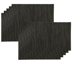 10er SET KESPER 77549 Platzset, Kunststoff, dunkelgrau, 43 x 29 x 0,1 cm