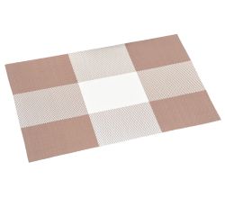 KESPER 77563 Platzset, Kunststoff, braun kariert, 43 x 29 x 0,1 cm
