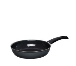 RIESS 0042-003 RIESS Emaille Ceramicglas Pfanne Nouvelle 24 cm, Dark Grey / Bratpfanne