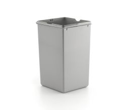 Double deluxe Ersatzeimer 15 Liter in alu grau M7554004-1 / Ersatzbehälter / Mülleimer / Ersatzteil / Sortereimer