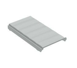 WESCO Systemdeckel / Ersatzdeckel für Abfallsorter Bio-Trio 30 DT alu grau / Deckel / Zubehör