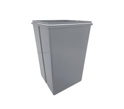 WESCO Ersatzeimer 15 L für Abfallsammler DOUBLE-BOY 410 X / 300-2, alugrau (Art.-Nr. 8011912)