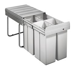WESCO 757711-85 Abfallsorter 40 (4x10) Liter QUARTA 1 ab 40 cm Schrankbreite