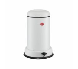 WESCO 134331-74 Baseboy 15 Abfalleimer in WEISS MATT mit 15 Liter Abfallvolumen und Fußtritt / Treteimer / Mülleimer