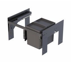 Wesco Abfallsammelsystem Pullboy Soft Fusion 320 K/600-1, anthrazit, 17 (1x17) Liter für 60 cm Schrank