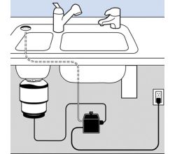 Airswitch - Schalter für den ISE M 45 / Speisenzerkleinerer / Luftdruckschalter / Luftschalter / Disposer Zubehör