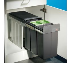 WESCO 857611-11 Abfallsorter 30 (3x10) Liter BIO TRIO DT ab 30 cm Schrankbreite