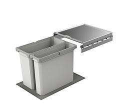 NABER Abfallsorter 24,5 (16+8,5) Liter COX® BOX 360 S/400-1 für 40 cm Schrankbreite