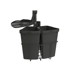 Abfallsorter CABBI Junior 2 in ANTHRAZIT ohne Biodeckel / ab 40 cm Schrankbreite / Abfalleimer / Mülleimer / Schwenkeimer