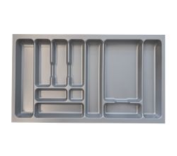 Naber 8030007 Besteckeinsatz 4 für 900er Schrank, B 818 x T 473 x H 50 mm, silbergrau