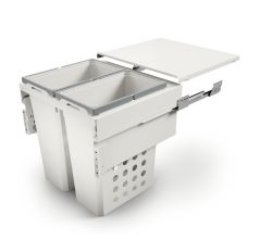 Cox® Wash Wäschebehälterauszug 580/600-2 mit Softeinzug und Dämpfung / 88 Liter (2 x 44 Liter) / Wäschebox / Wäschekorb
