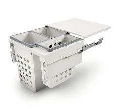 Cox® Wash Wäschebehälterauszug 580/600-3 mit Softeinzug und Dämpfung / 91 Liter (2x 35 u. 1x 21) / Wäschebox / Wäschekorb