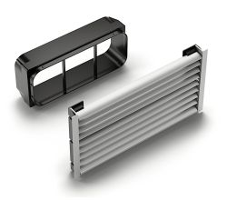 Sockel-Lüftungsgitter flow Lamellenlüftungsgitter edelstahlfarbig / COMPAIR PRIME flow®