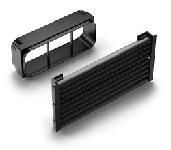 Sockel-Lüftungsgitter flow Lamellenlüftungsgitter schwarz matt / COMPAIR PRIME flow®