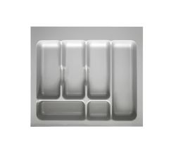 Besteckeinsatz-2, grau 55 cm (B 450-490 x T 360-440 mm) mit 6-Facheinteilung/ Besteckeinsatz / Besteckkasten