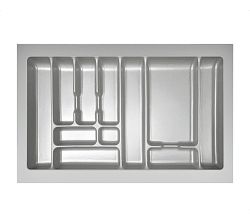 Besteckeinsatz-1 grau 90 cm (B 800-840 x T 440-490 mm) mit 11-Facheinteilung / Besteckeinsatz / Besteckkasten