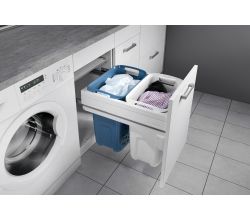 TIDY 2-fach Wäschebehälterauszug 500 mit Vollauszug und Dämpfung / HAILO Laundry-Carrier 327050 / Schrankausstattung / Wäschebox / Wäschekorb / Hailo-Nr. 3270511