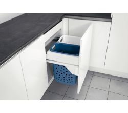 TIDY 2-fach Wäschebehälterauszug S 600 mit Vollauszug und Dämpfung / HAILO 3270-69 / Schrankausstattung / Wäschebox / Wäschekorb