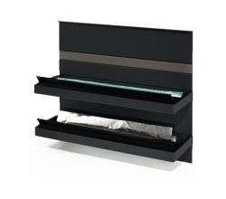 Linero MosaiQ Folienrollenhalter 350 x 110 x 300 mm schwarz matt / Folienabroller / Relingsystem / Kesseböhmer