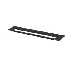 Linero MosaiQ Obere Tuchleiste 350 x 77 x 10 mm schwarz matt / Handtuchleiste / Reling Handtuchhalter / Relingsystem / Kesseböhmer