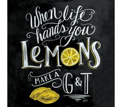 Servietten Blackboard Lemons 33 x 33 cm ppd 1332462