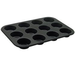 ZENKER 12er-Muffin-Backform mit Antihaftbeschichtung / Serie Black Metallic / Backform / Kuchenform
