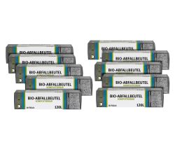10er SET 120 L Abfallbeutel zu je 10 Stk. pro Packung / 100 Müllbeutel / Mülltüte / Biobeutel / Kompostbeutel / Bio4Pack 