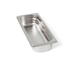 RIEBER Restebecken-Einsatz 84020150 aus Edelstahl für Waterstation classic 100 / Resteschale / Einsatz / GN 2/8 gelocht / Gastro - Behälter