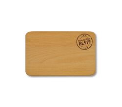 KESPER 85015 Schneidebrettchen aus Buche - Papa ist der Beste, 23 x 15 x 1 cm / Frühstücksbrettchen