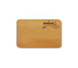KESPER 85016 Schneidebrettchen aus Buche - Breakfast, 23 x 15 x 1 cm / Frühstücksbrettchen