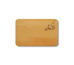 KESPER 85018 Schneidebrettchen aus Buche - Katze, 23 x 15 x 1 cm / Frühstücksbrettchen