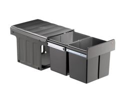 WESCO 887811-72 Abfallsorter 32 (2x16) Liter DOUBLE MASTER 40 DT oriongrau ab 40 cm Schrankbreite