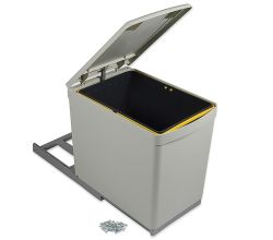 emuca Abfallsorter mit 16 Liter Volumen Handauszug mit Deckelheber / Müllbehälter