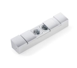 Doppel-Elektrobox / Doppelsteckdose mit Schutzdeckel / Steckdosen / Steckdose