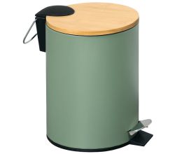 KESPER 9016713 Kosmetikeimer mit Bambusdeckel, FSC, grün