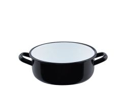 RIESS 0236-017 ZWERGE Kasserolle Ø 12 cm, 0,5 l, mit Bördelrand, Emaille / Mini-Kasserolle